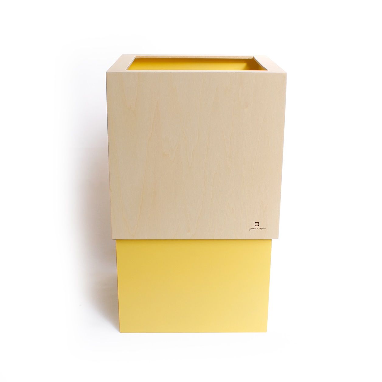 yamato japan｜純手工木製 WCUBE北歐風小型垃圾桶10L/ 蜂蜜黃