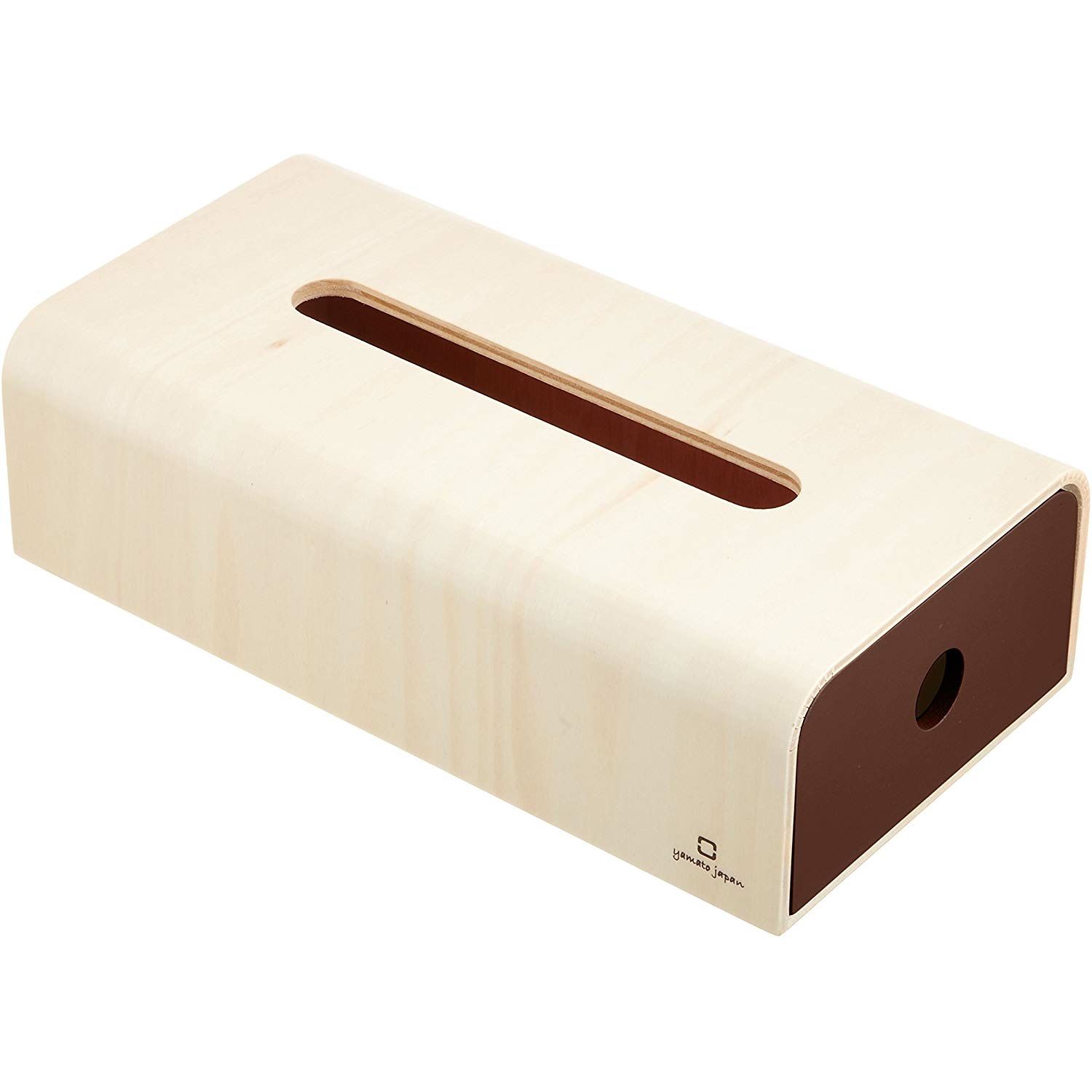 yamato japan soft pack純手工木製簡約風格抽屜式面紙盒/ 棕色