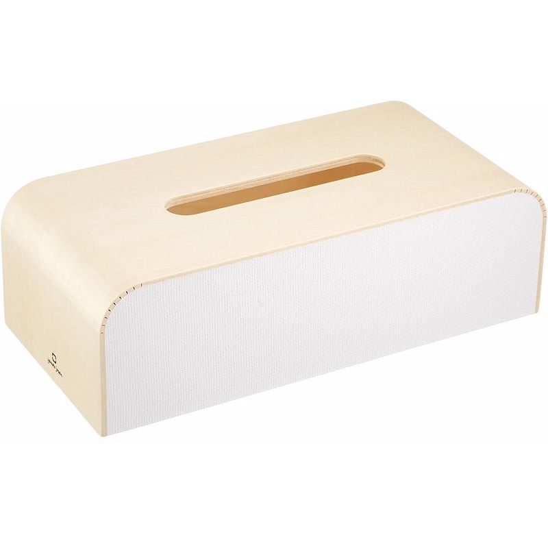 yamato japan 純手工木製北歐風color box面紙盒/ 白色