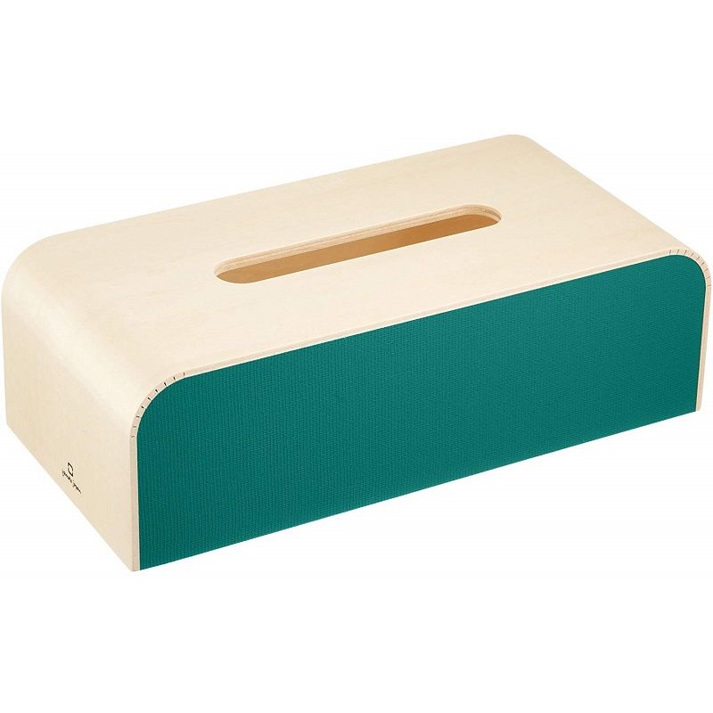 yamato japan 純手工木製北歐風color box面紙盒/ 綠色