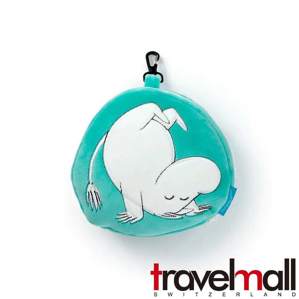 travelmall 2in1多功能旅行舒適枕頭眼罩/ 嚕嚕米