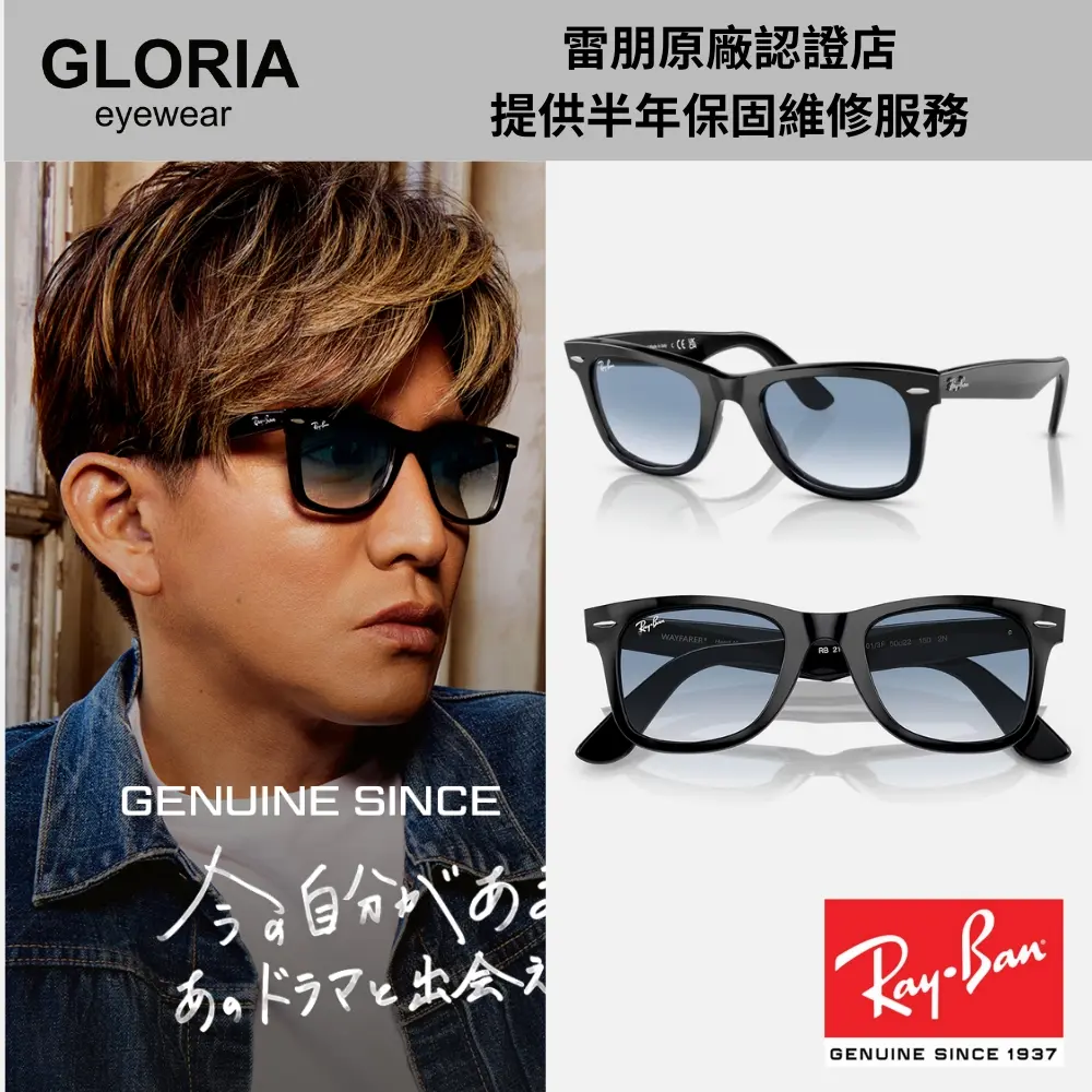 Ray Ban｜RB2140F-901/3F  Wayfare膠框藍色太陽眼鏡 木村拓哉同款