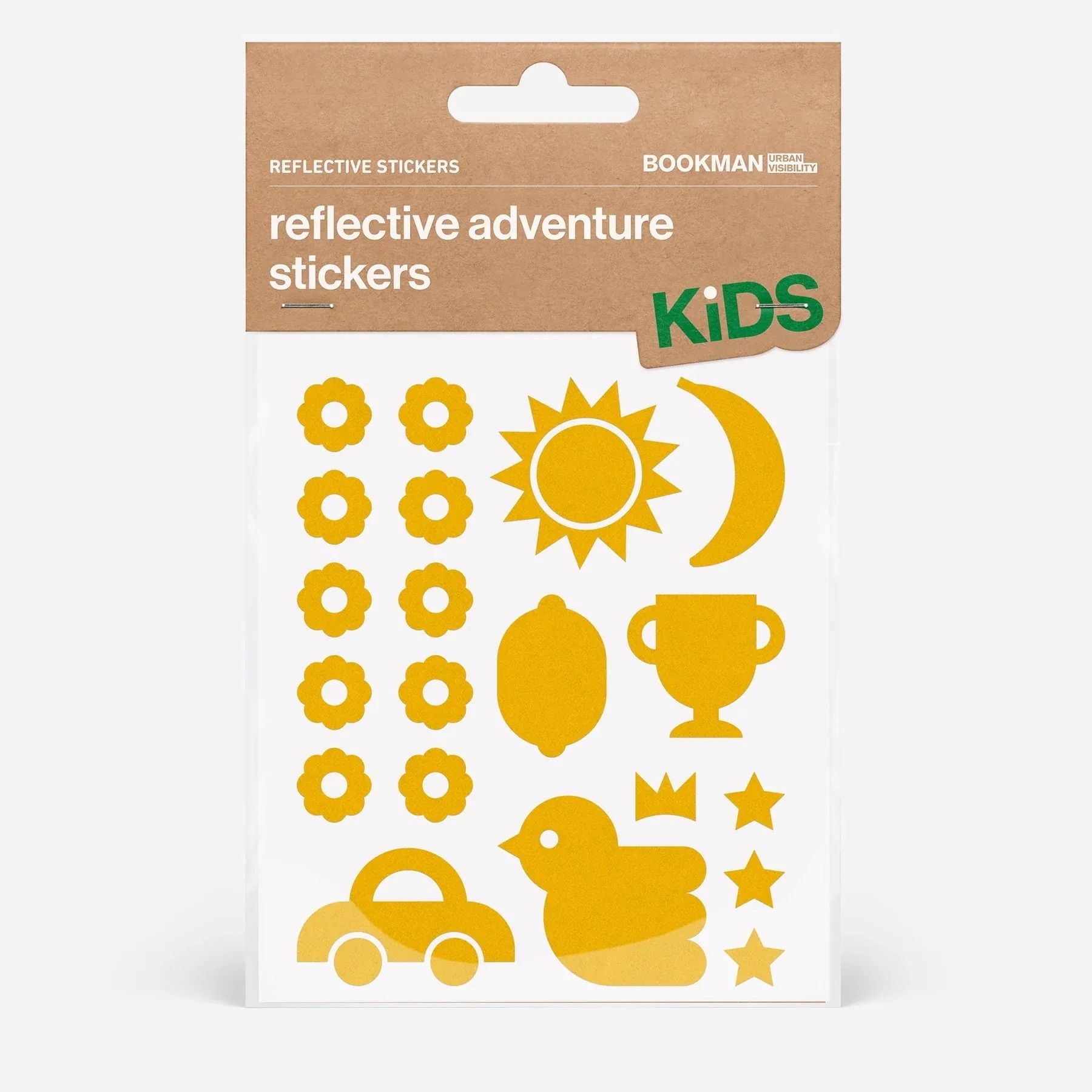 BOOKMAN Reflective Stickers Adventure造型反光貼紙/ 黃
