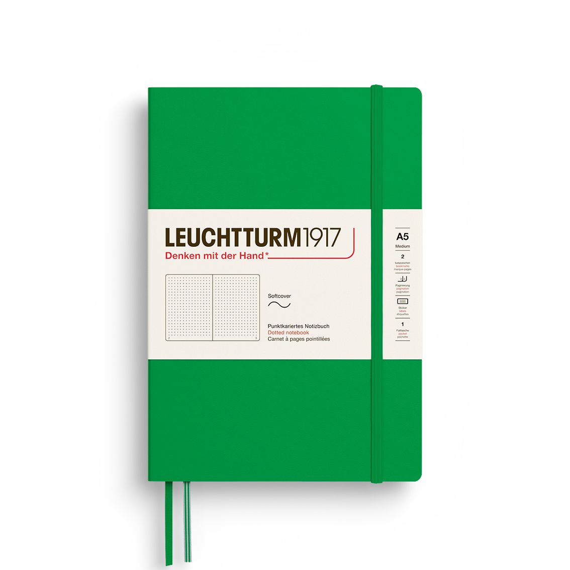 德國 LEUCHTTURM1917 軟殼筆記本/ A5/ 春天綠/ 方點