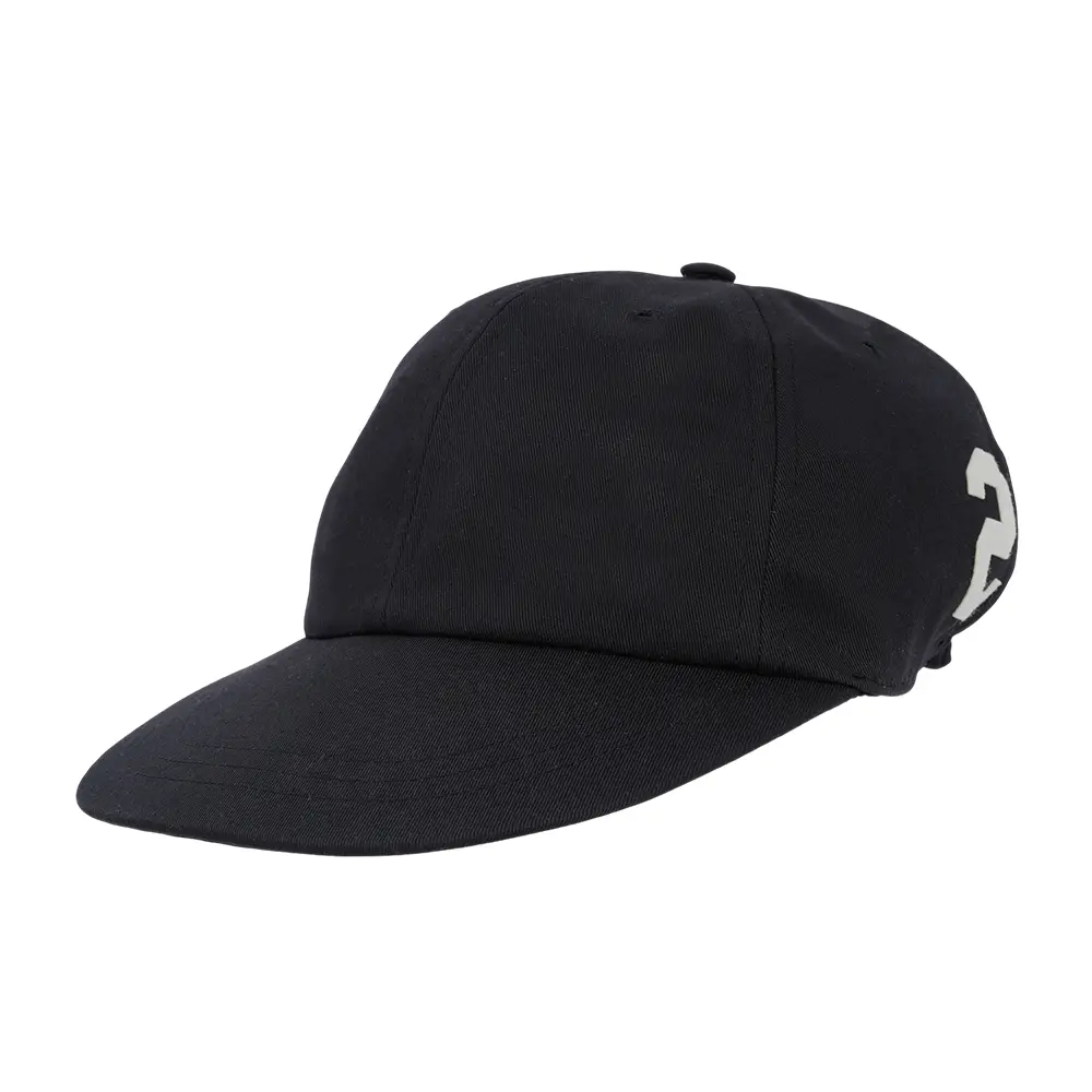 【GUCCI】白色Logo 棉質棒球帽(黑色) S/ 平行輸入