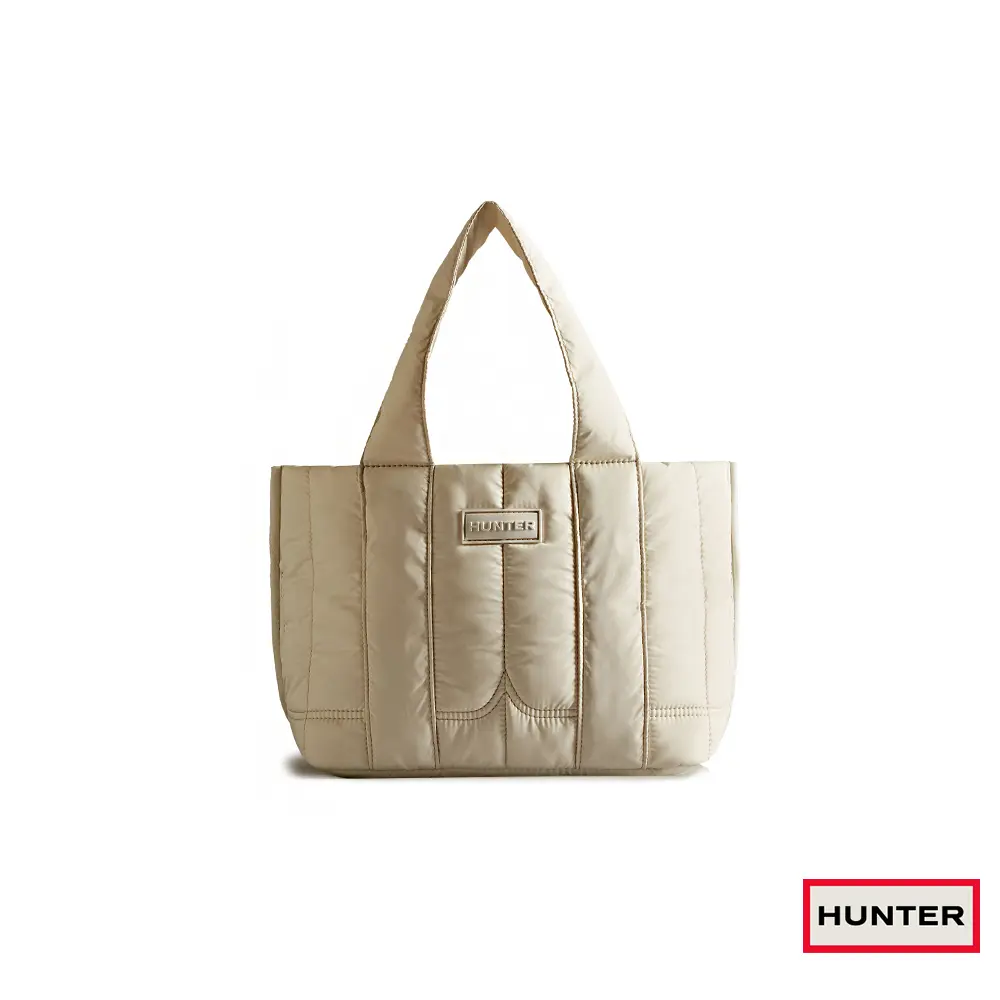 HUNTER橡膠感尼龍空氣迷你托特包/ 白色B