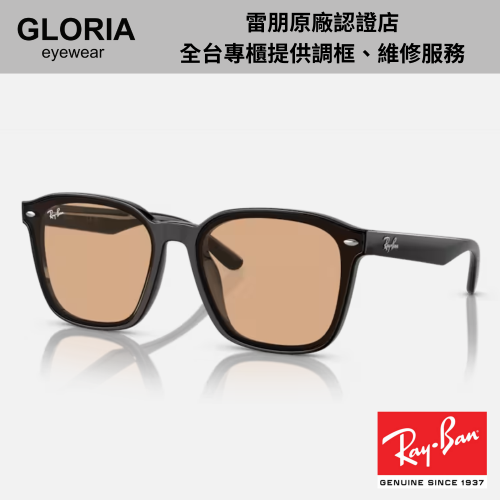 Ray Ban｜RB4392D-601/93 方形膠框啡色太陽眼鏡/ 公司貨