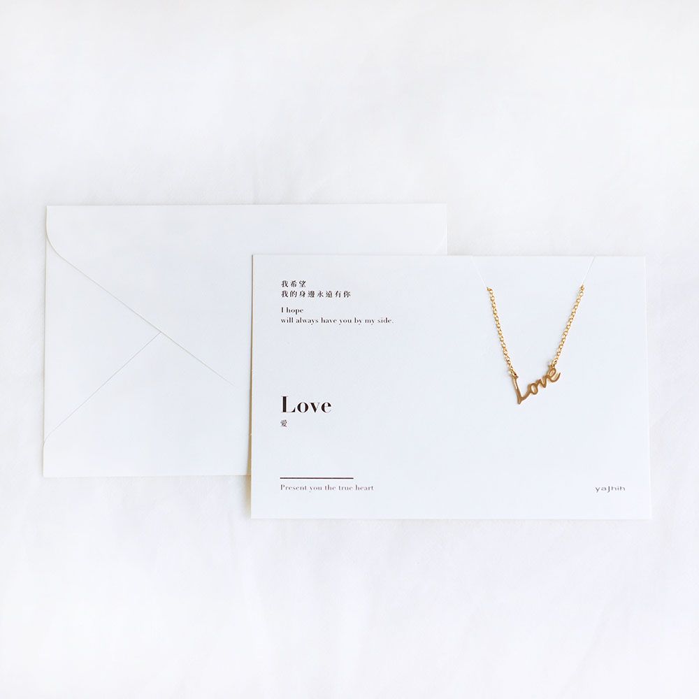 yajhih項鍊卡片Card Necklace/ 英文款/ Love