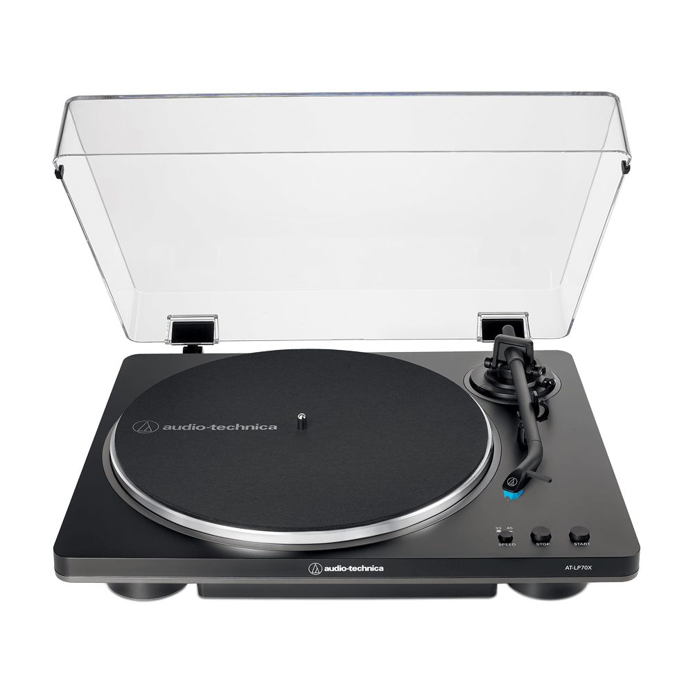 Audio-Technica AT-LP70X鐵三角全自動黑膠唱盤/ 黑灰色