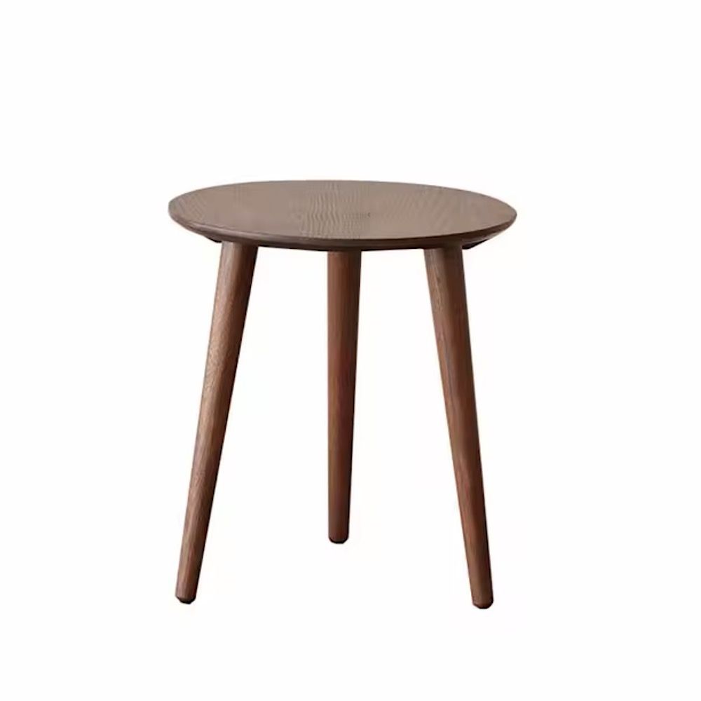【橙家居・家具】/預購/聖羅莎系列胡桃色小圓實木茶几 SLS-A1182