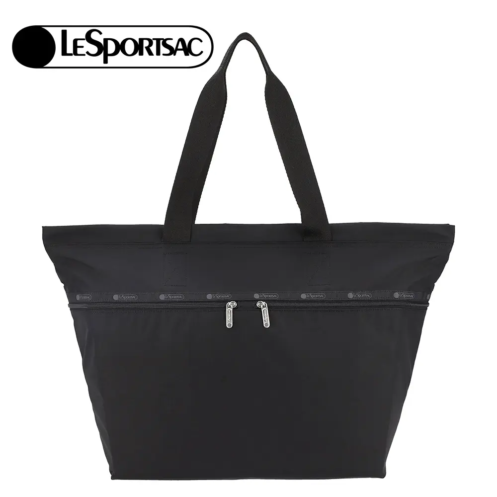 LeSportsac Carlin 頂部拉鍊托特包/ 黑