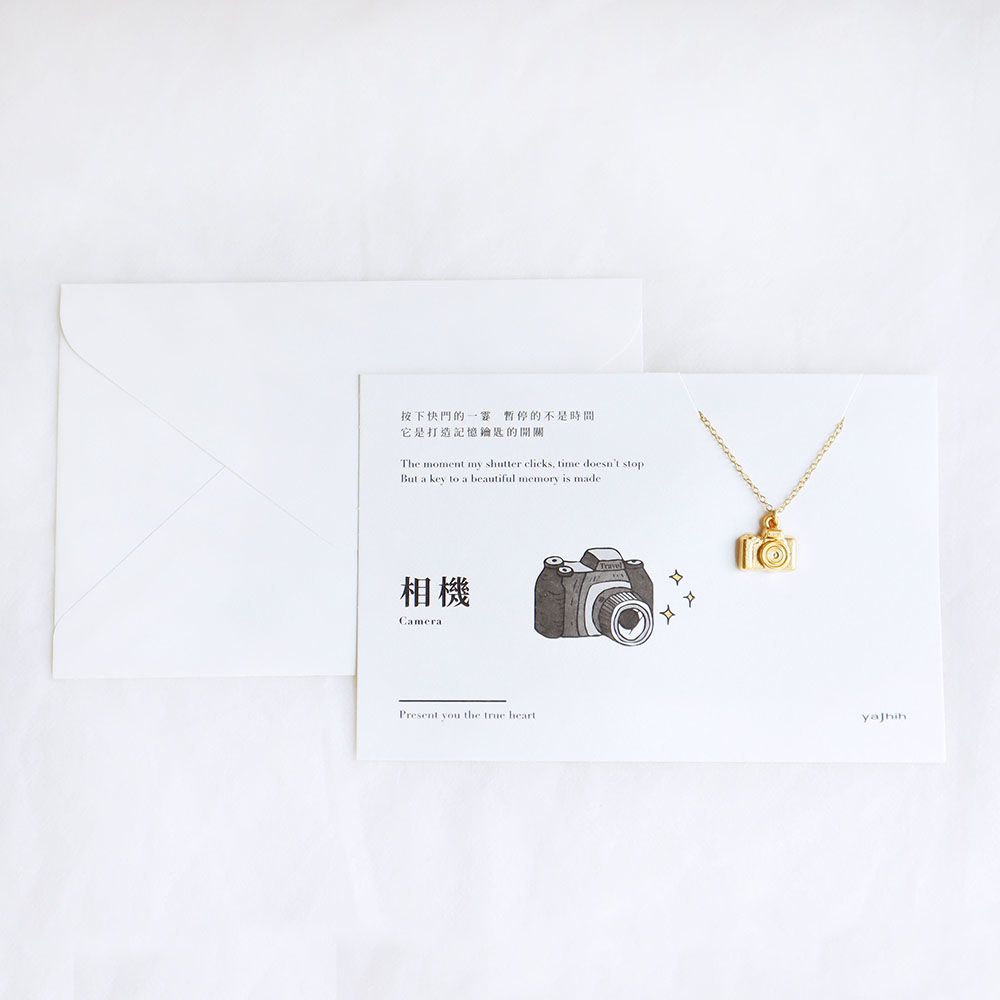 yajhih項鍊卡片Card Necklace/ 立體款/ 相機