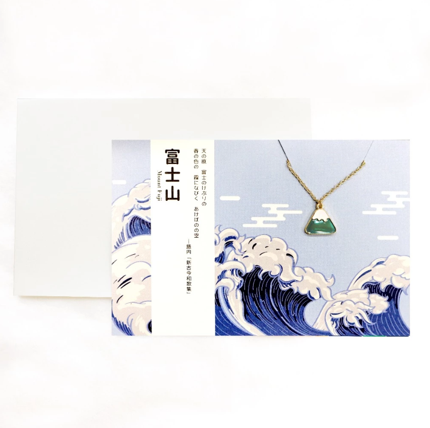 yajhih項鍊卡片Card Necklace/ 入色款/ 富士山
