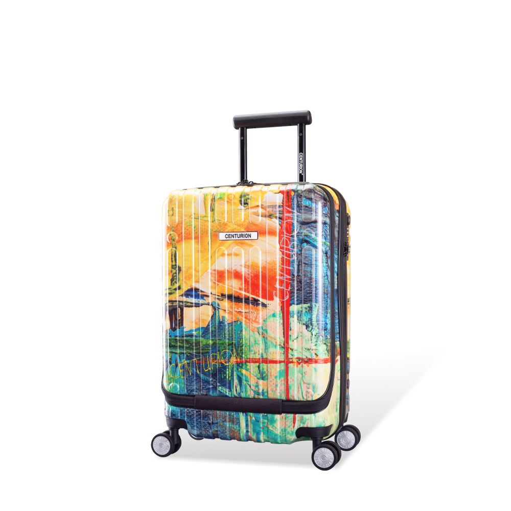 【CENTURION 百夫長】20吋 頭等艙 前開式 旅行箱 行李箱 登機箱/ 彩色顏料