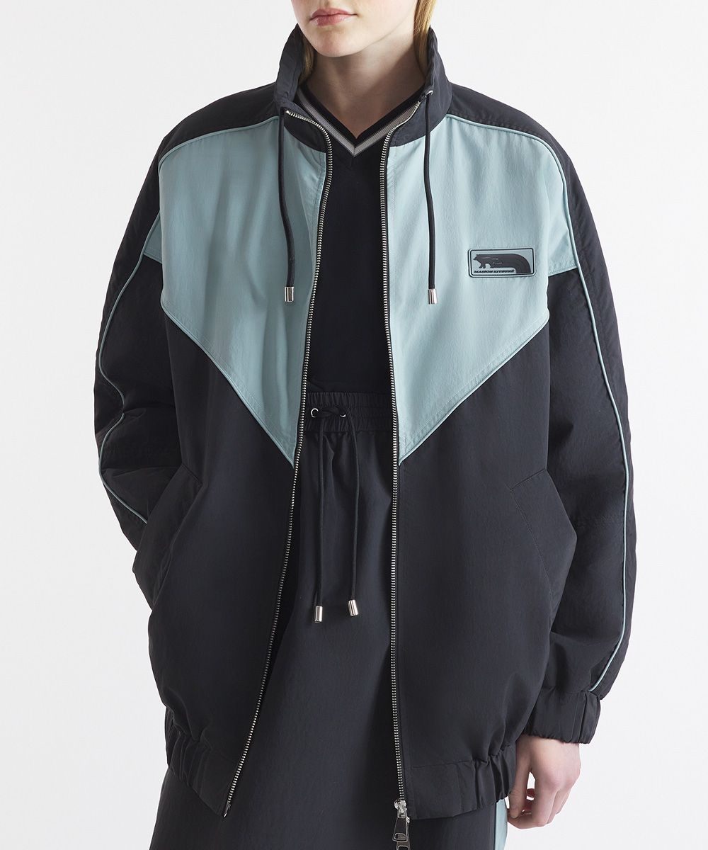MAISON KITSUNÉ 冬日天空藍疾行狐狸LOGO輕量外套_女/ L