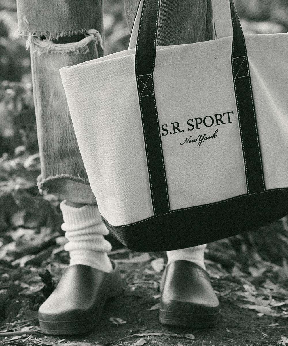 Sporty&Rich 白紅色托特包