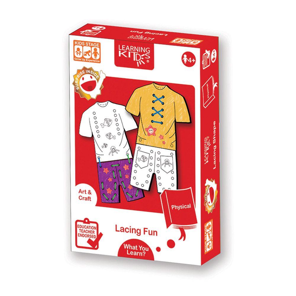LEARNING KITDS操作系列衣服穿繩認知遊戲