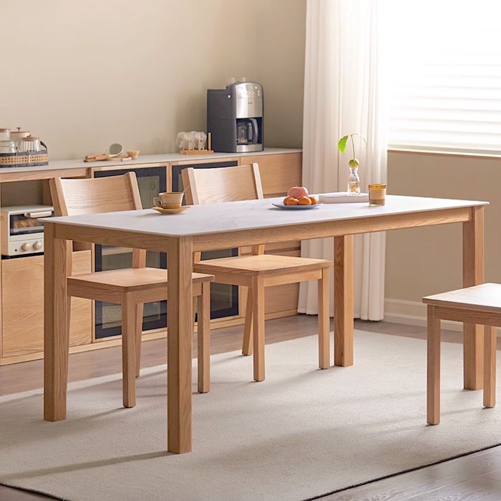 【橙家居・家具】/預購/加莫系列1.4米岩板實木餐桌 JM-A5118