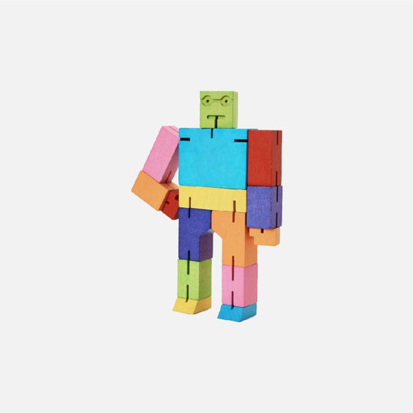 Areaware Cubebot酷比人變形機器人公仔/ 小型/ 酷炫彩