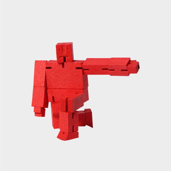 Areaware Cubebot酷比人變形機器人公仔/ 迷你/ 熱情紅