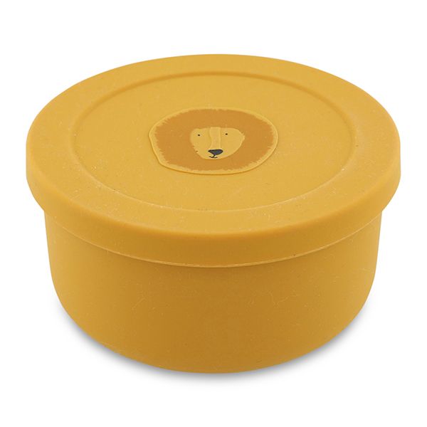 trixie動物造型矽膠附蓋餐碗/ 陽光獅子