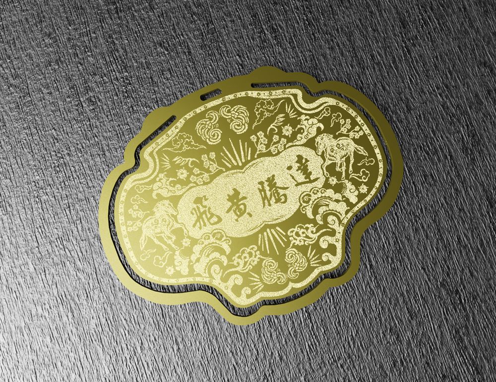 yeduo design金鎖片書籤/ 飛黃騰達