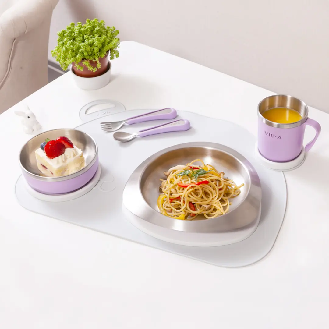 VIIDA Soufflé抗菌不鏽鋼餐具組/ 紫