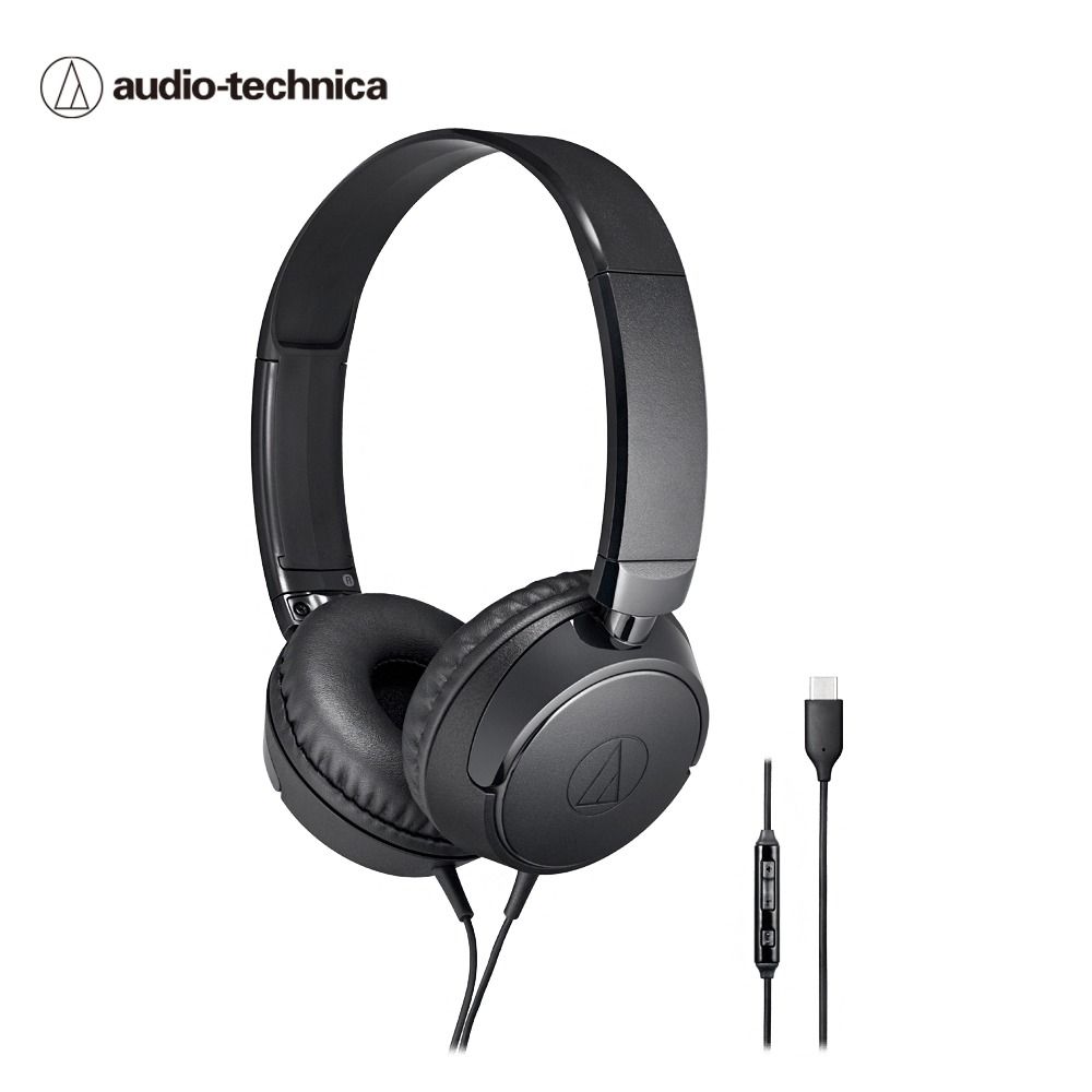 audio-technica 鐵三角 ATH-S120C USB Type-C耳罩式耳機/ 黑色