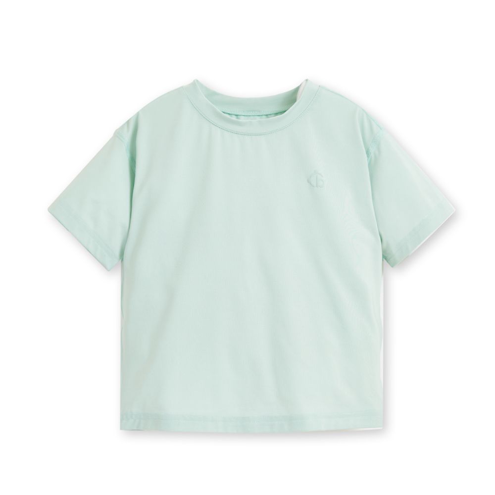 【奇哥】CHIC BASICS系列男童裝經典圓領T恤/ 長效涼爽+抗UV(1-8歲)/ 冰湖綠色/ 2歲