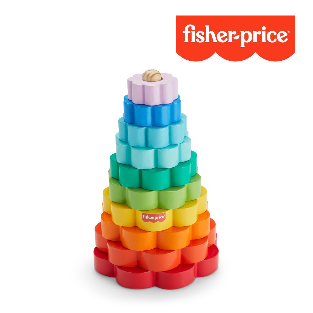 【Fisher price 費雪】木製彩虹套圈