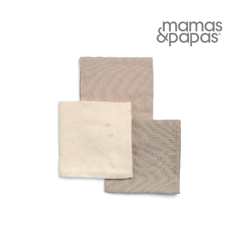 Mamas & Papas Muslin紗布巾3入-柯爾鴨