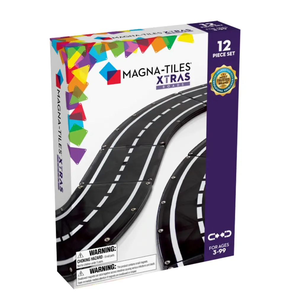 Magna-Tiles®磁力積木-魔幻磁力道路12件組(23812)/ 磁力片