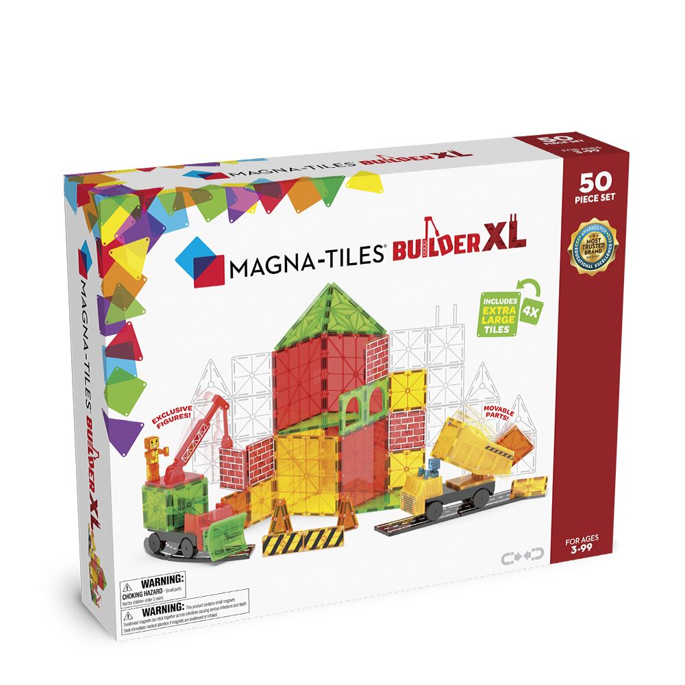 Magna-Tiles®磁力積木-工程基地XL 50片( 242050TR)/ 磁力片
