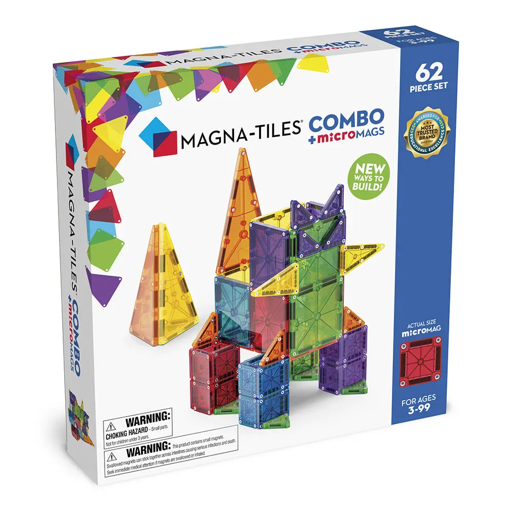 Magna-Tiles® microMAGS迷你磁力片-62片套組(244062CO)