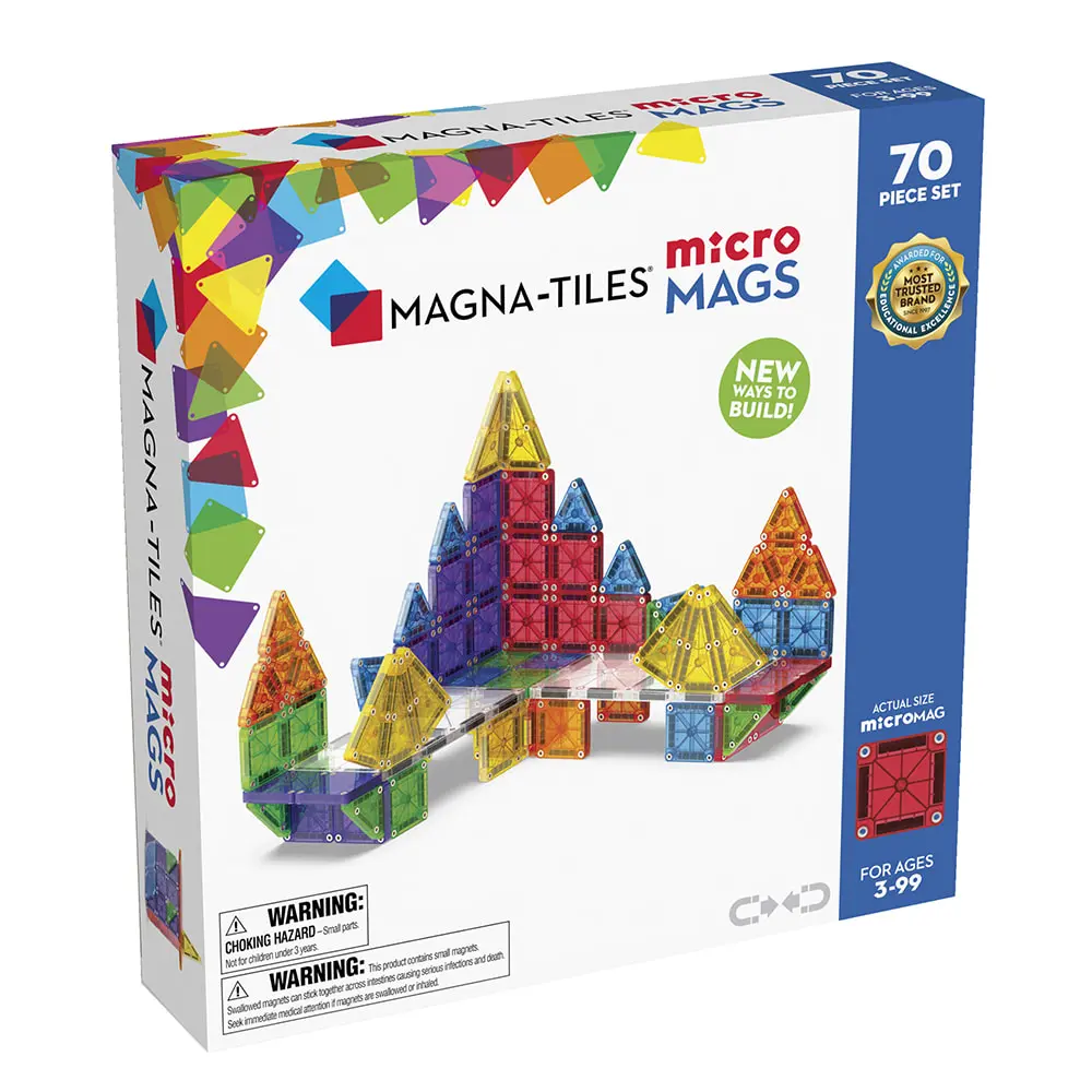 Magna-Tiles® microMAGS迷你磁力片-70片豪華套組(244070MM)