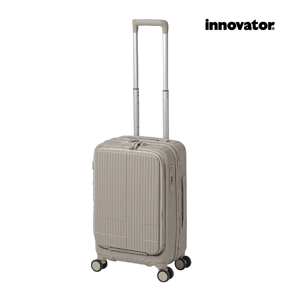 【Innovator】19吋 雙前開 剎車 防盜拉鍊拉桿箱/ 拿鐵咖啡