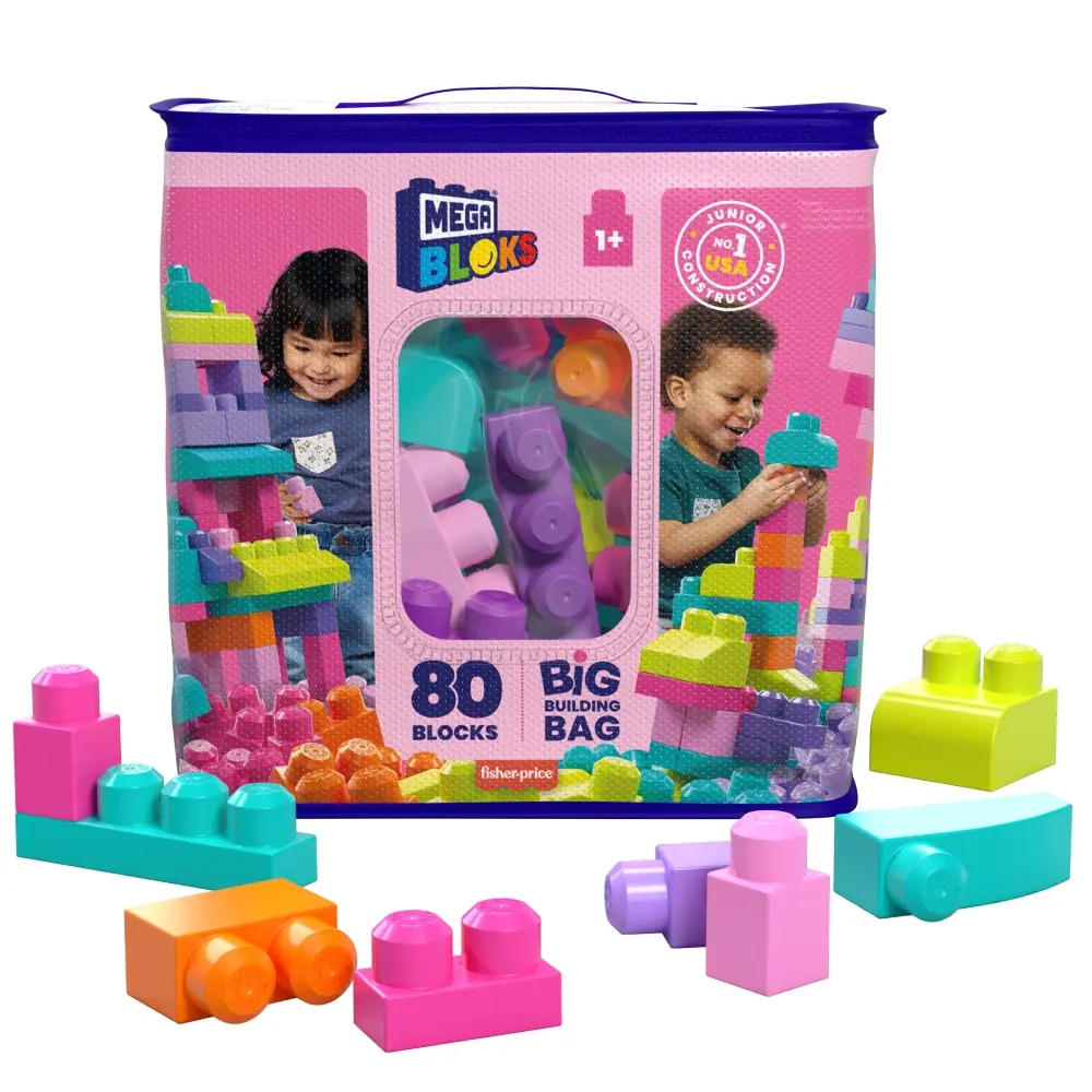 【Mega Bloks 美高積木】80片積木袋(藍)