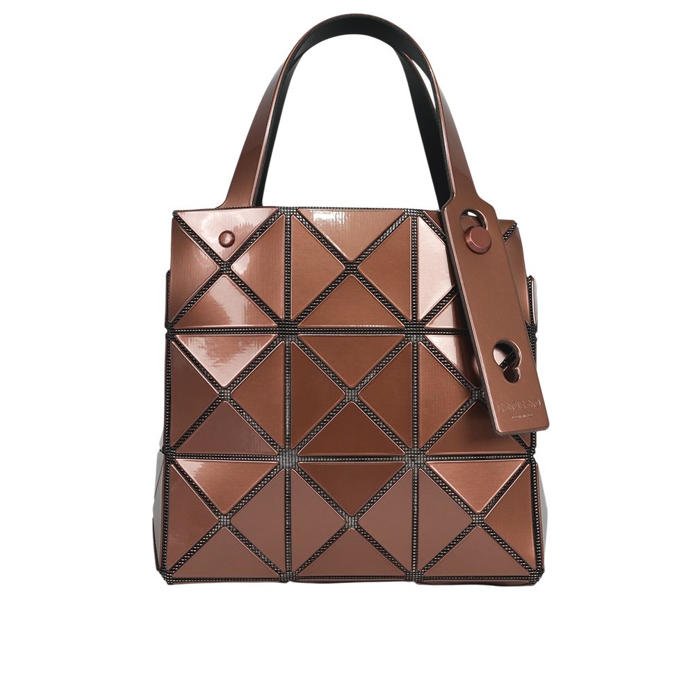 【ISSEY MIYAKE】BAO BAO CARAT 3X3 亮面手提小方盒(焦糖棕)/ 平行輸入