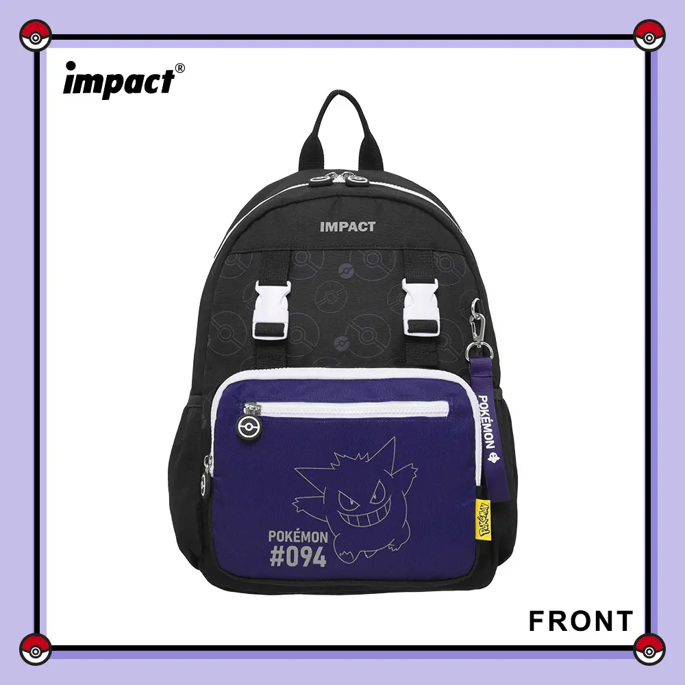 IMPACT怡寶兒童包/ 寶可夢耿鬼後背包/ 大/ 黑色/ IMQPKM009BK