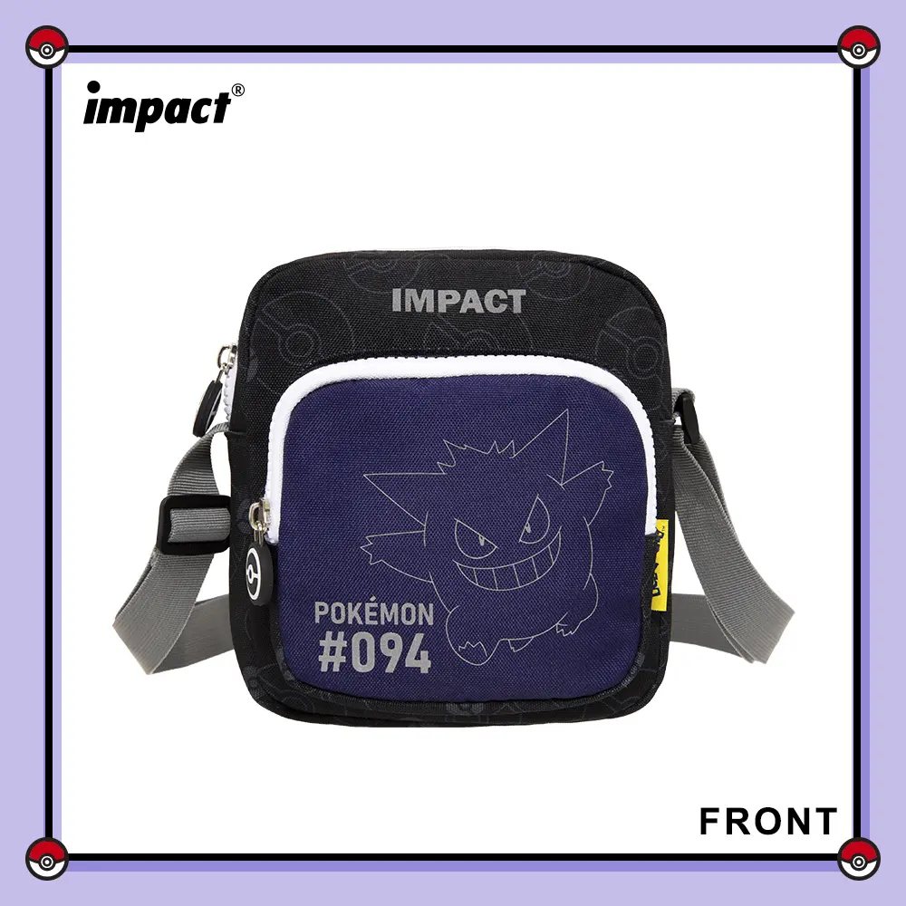 IMPACT怡寶兒童包/ 寶可夢耿鬼側背包/ 小/ 黑色/ IMQPKM011BK