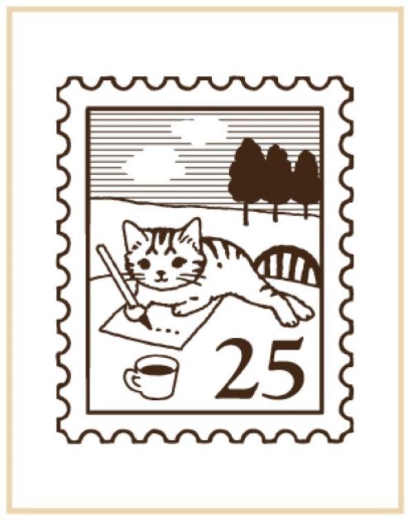 日本 POTTERING CAT 貓印章/ 小/ 郵票