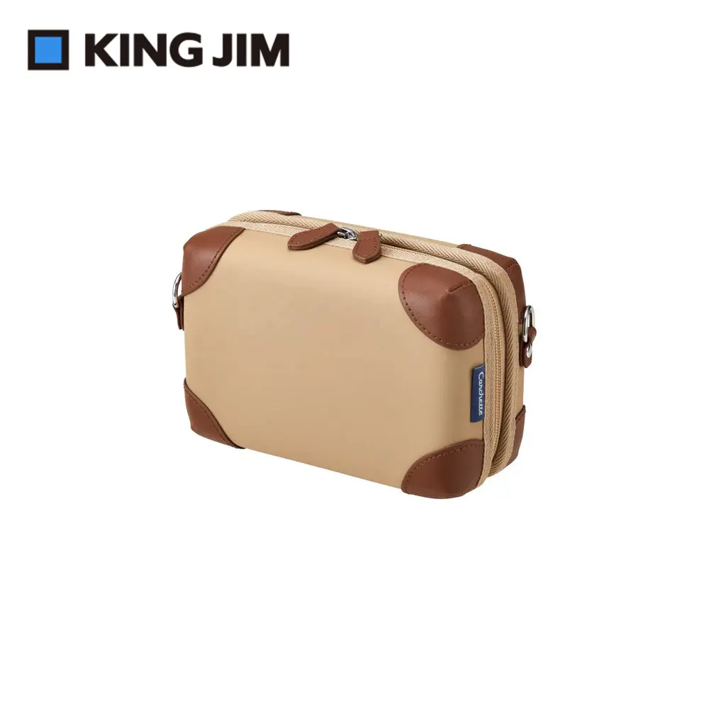 KING JIM Carchette文具收納包/ mini/ 米色/ 5909-BE