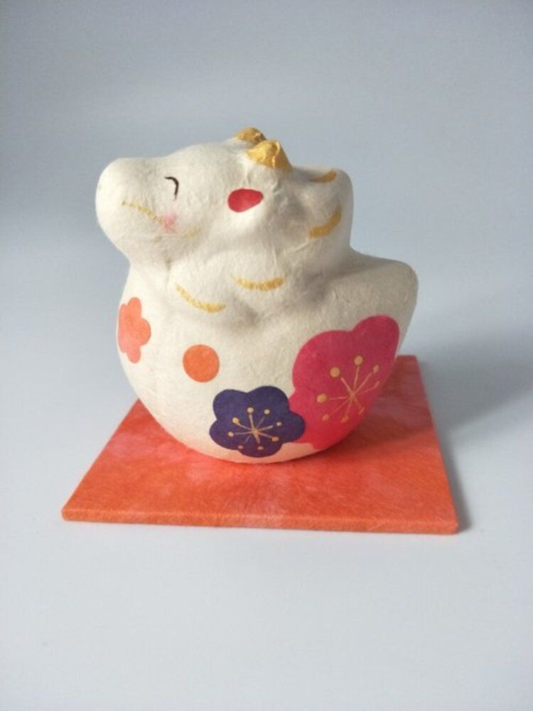 【招福干支】開運干支 生肖龍 緣起物 花笑福來龍 R125