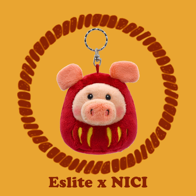 【誠品獨家】NICI達摩小豬威比鑰匙圈