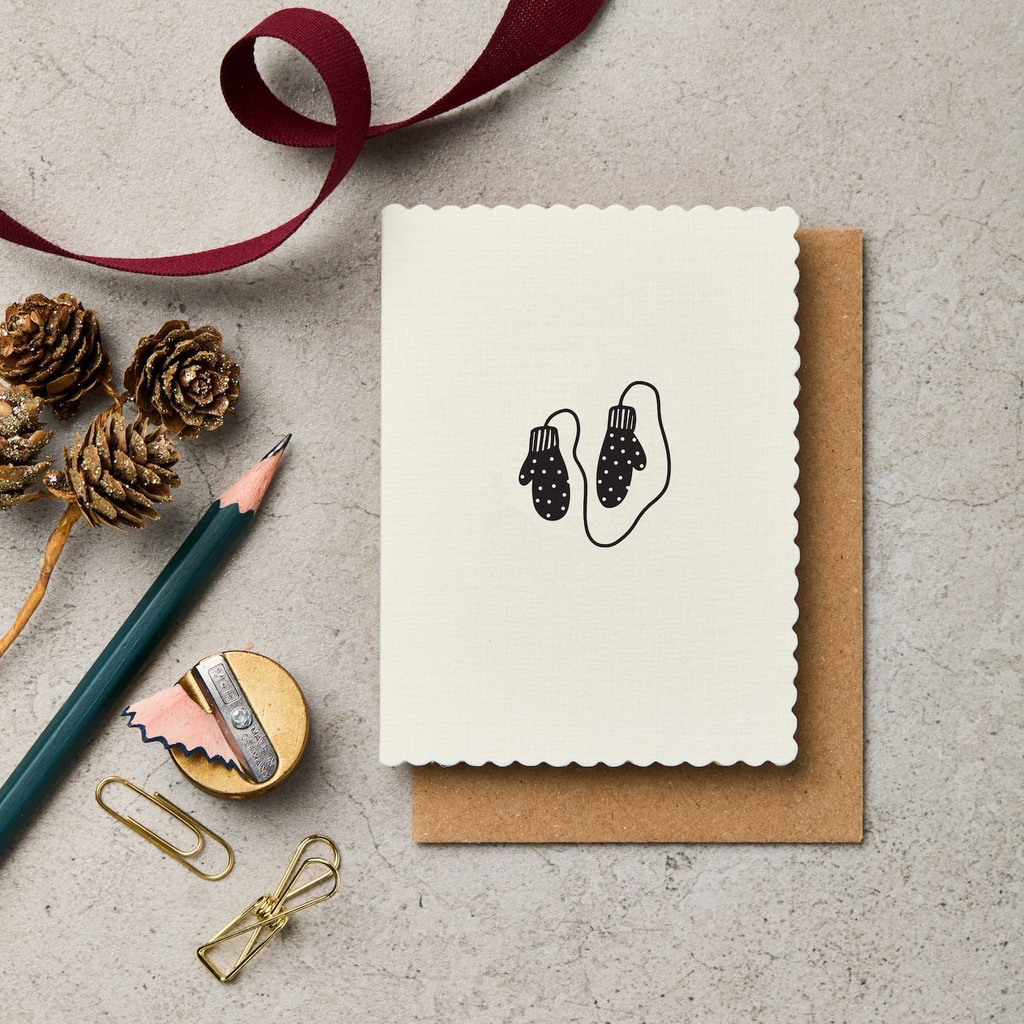 英國 Katie Leamon 聖誕卡/ Xmas Motif Mittens