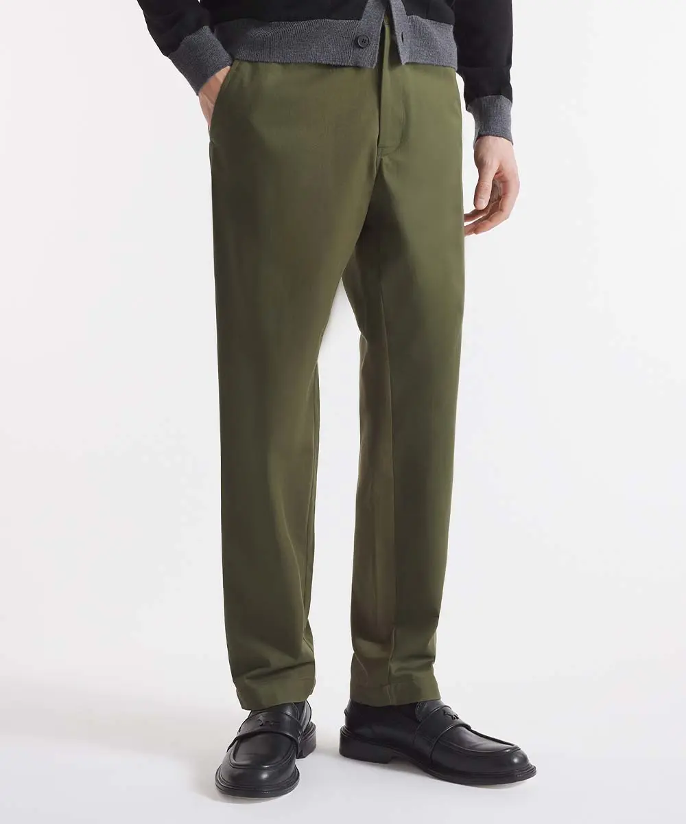 MAISON KITSUNÉ 鬣蜥綠鬆緊褲頭休閒褲_男/ 44