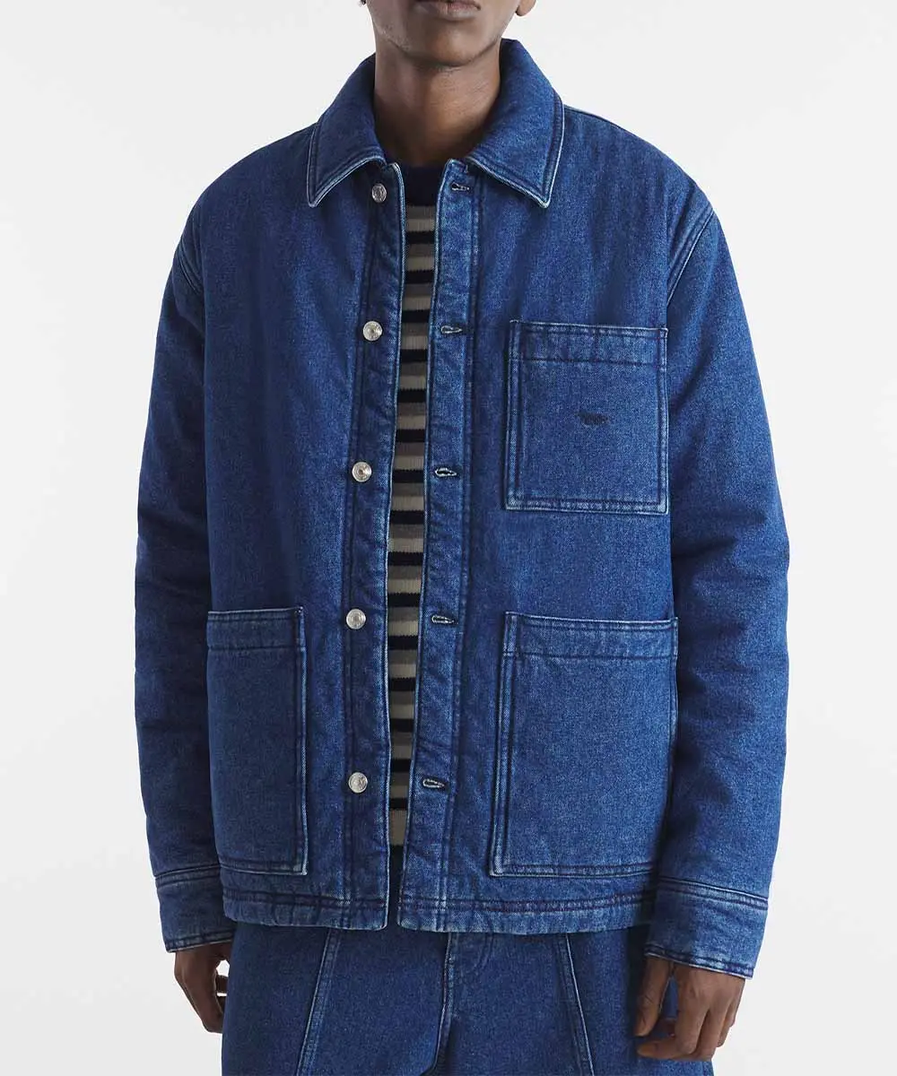 MAISON KITSUNÉ 單寧水洗色填充牛仔工裝外套_男/ L