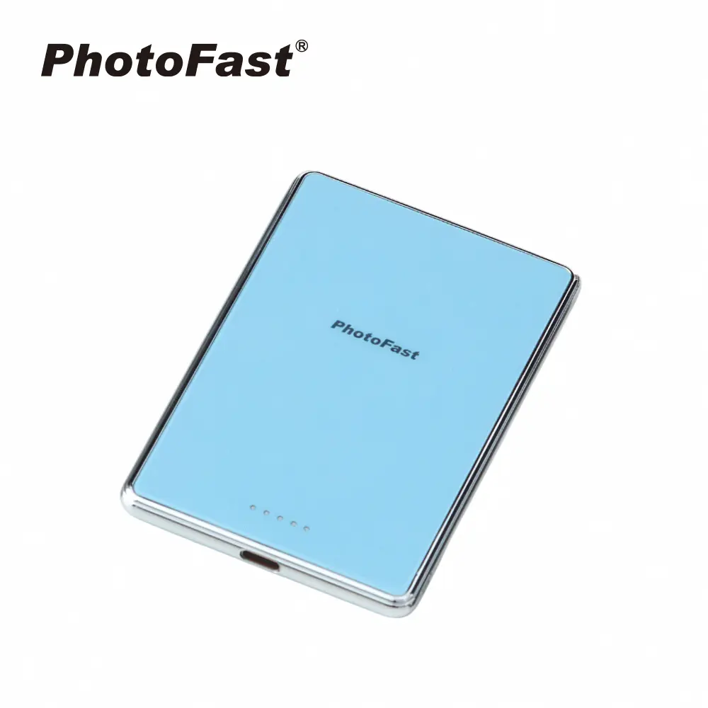 PhotoFast Mag Slim Qi2 Power Bank磁吸無線行動電源/ 冰川藍