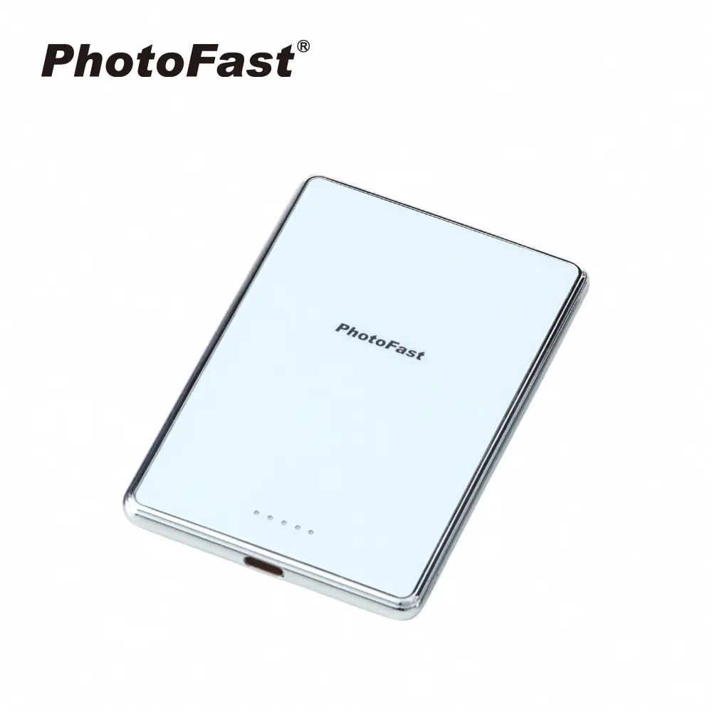 PhotoFast Mag Slim Qi2 Power Bank磁吸無線行動電源/ 冰晶白