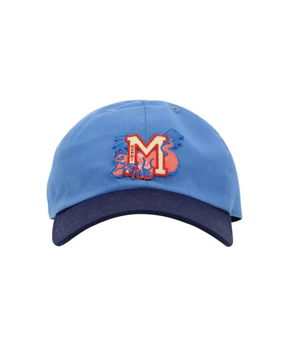 MARNI 藍色M LOGO棒球帽/ L